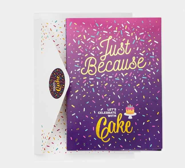 JustBecause Cake Card