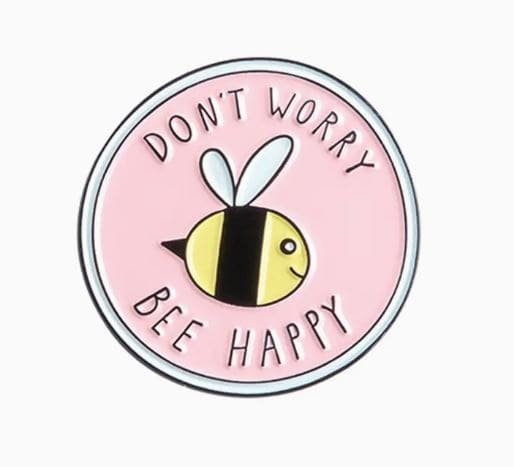 Bee Happy Enamel Pin